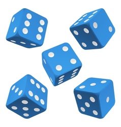 Blue dice set icon vector image