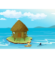 House on water vector image