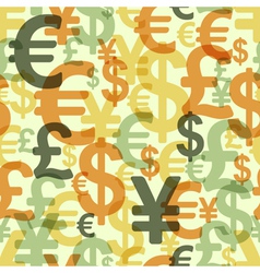 Abstract seamless pattern with money vector image