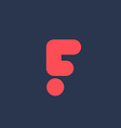 Letter F exclamation mark logo icon design vector image