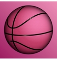 Realistic basketball ball vector image