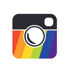 Simple Hipster Photo Icon vector image