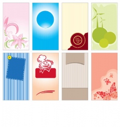 Set of business cards vector image