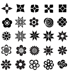 Flower set icon vector image