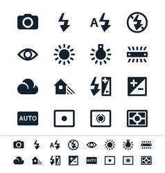 Photography icons vector image