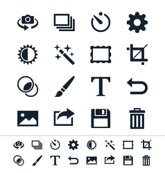 Photography icons vector image