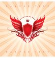 Wings shield and crown vector image