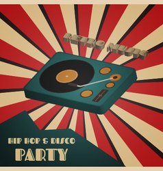 267disco turntable vector image