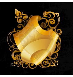 Vintage frame on black Royalty Free Vector Image