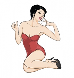 Pinup girl vector image