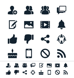 Social network icons vector image