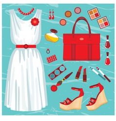 Fashion set vector image