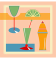 Retro Cocktail background Retro Cocktail background vector image
