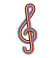 Cmyk treble clef vector image