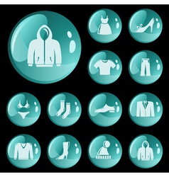 Clothes buttons vector image