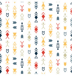 Tribal seamless pattern background vector image