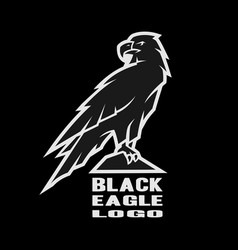 Monochrome eagle logo Monochrome eagle logo vector image
