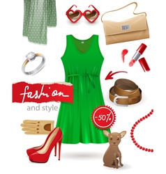 Fashion look vector image