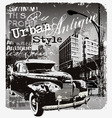 Antique car urban style vector image