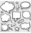 Comic Speech Bubbles and Elements Set vector image