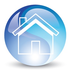 Blue house vector image