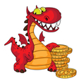 Dragon and money vector image