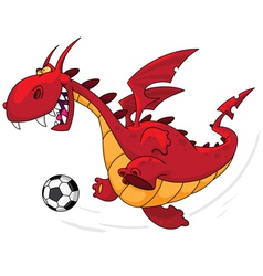 Dragon footballer vector image
