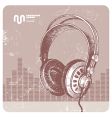 Hand drawn headphones vector image