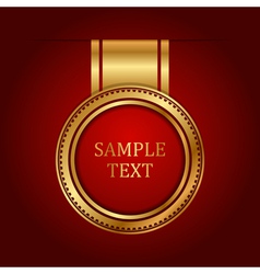 Gold label with space for text vector image