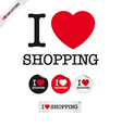 I love shopping vector image