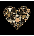 Coffee heart Coffee heart vector image