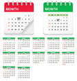 Calender icon set vector image