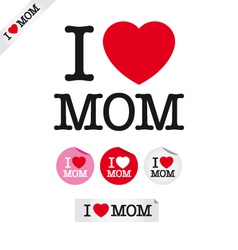 Happy mothers day i love mom vector image