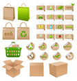 Set of ecological container vector image