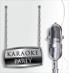 Karaoke party background vector image