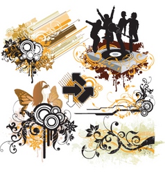 Urban funk design elements vector image