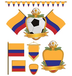 Colombia flags vector image