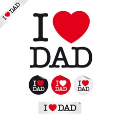 Happy fathers day i love dad vector image