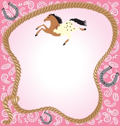 Cowgirl party invitation vector image