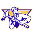 Carpenter construction worker vector image