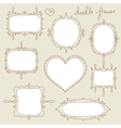 Doodle frame set vector image