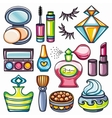Makeup icon set vector image