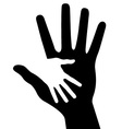 Caring hand vector image