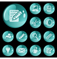 Office buttons vector image