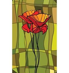 Stained glass window vector image