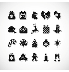 Christmas icons vector image