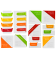 Origami paper banners vector image