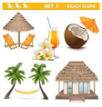 Beach Icons Set 2 vector image