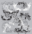 Floral scrip filigrees vector image
