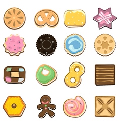 Sweet doodle cookies vector image